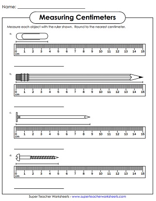 Metric Measurement Worksheets: Centimeters (cm), Millimeters (mm),  Kilometers (km), and Meters (m)
