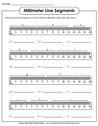 Measuring Line Segments (Printable)