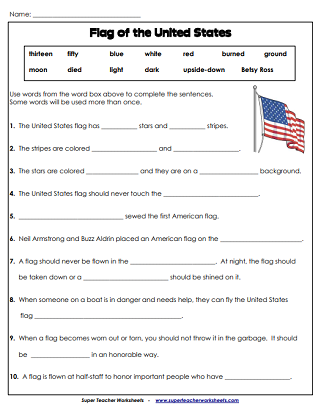 Flag Worksheet (Printable)