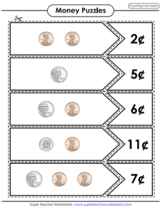 Money Counting Games and Worksheets