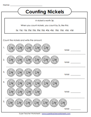Money Counting Worksheets