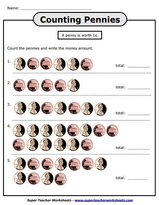 Counting Coins Worksheets