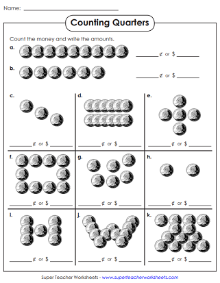 Basic Money Counting Worksheets (Printable)