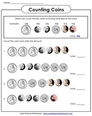 Counting Coins (Advanced) Printables