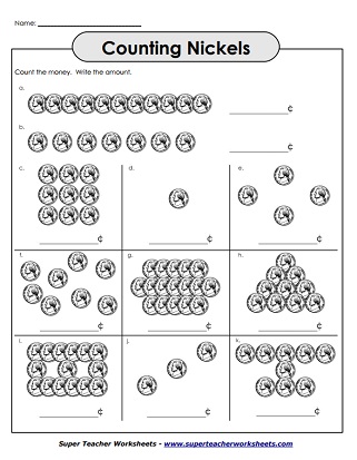 Counting Nickels (Multiply by 5s)