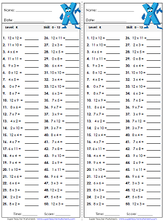 Super Teacher Multiplication Chart