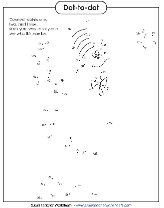 Dr. Seuss Dot-to-Dot Worksheet