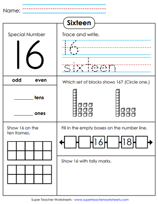 Numbers up to 20 Worksheets (Counting)