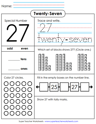 Printable Numbers to 30 Worksheets