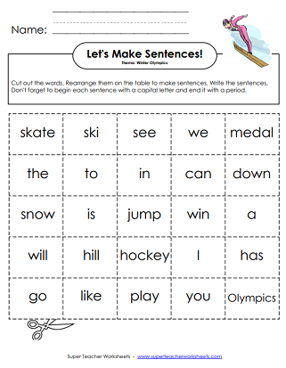 olympics worksheets