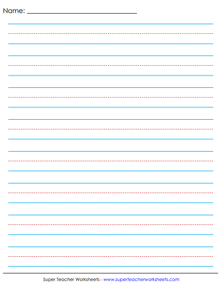 Primary-Ruled Paper (Paper with Dotted Lines)