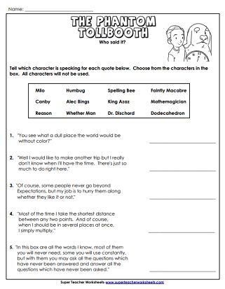 Ani Chart For Phantom Tollbooth