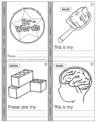 Phonics Worksheets - BR Mini-Book