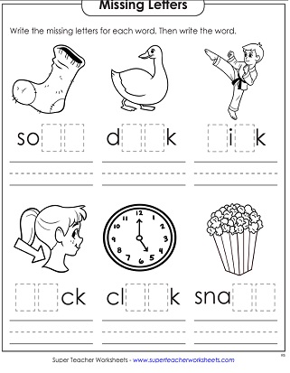 Write ck Words Worksheet