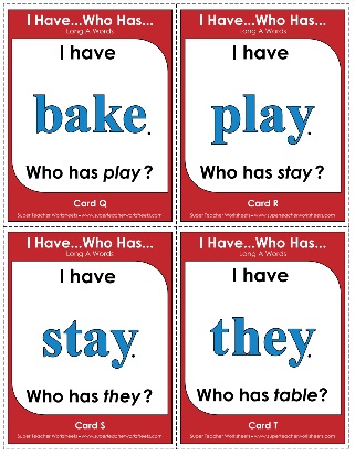 Printable Phonics Worksheets - Long A Vowel Sound