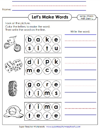 Phonics Long I Worksheet