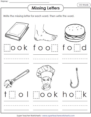 Phonics: OO Words Worksheet