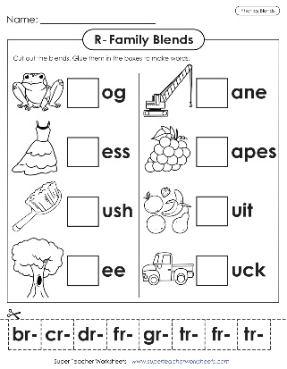 Phonics Worksheets: R-Family Blends