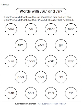 Phonics R-Controlled Vowels - /ûr/