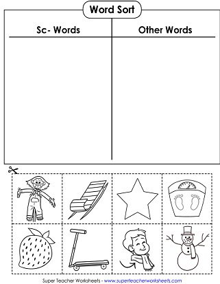 Sort SC Words Worksheet