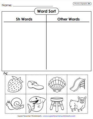 Phonics Worksheets - SH Sounds