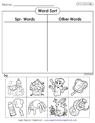 Phonics Sort: SPR Blends