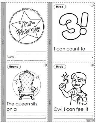 Printable Phonics Activities - THR Blend