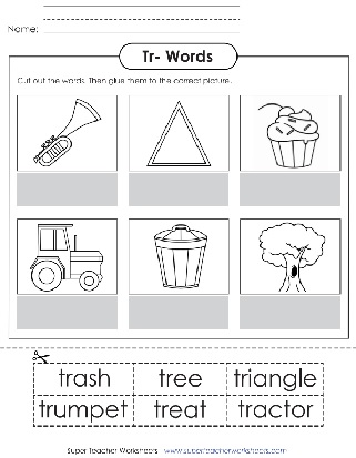 Phonics Blend Tr Worksheet