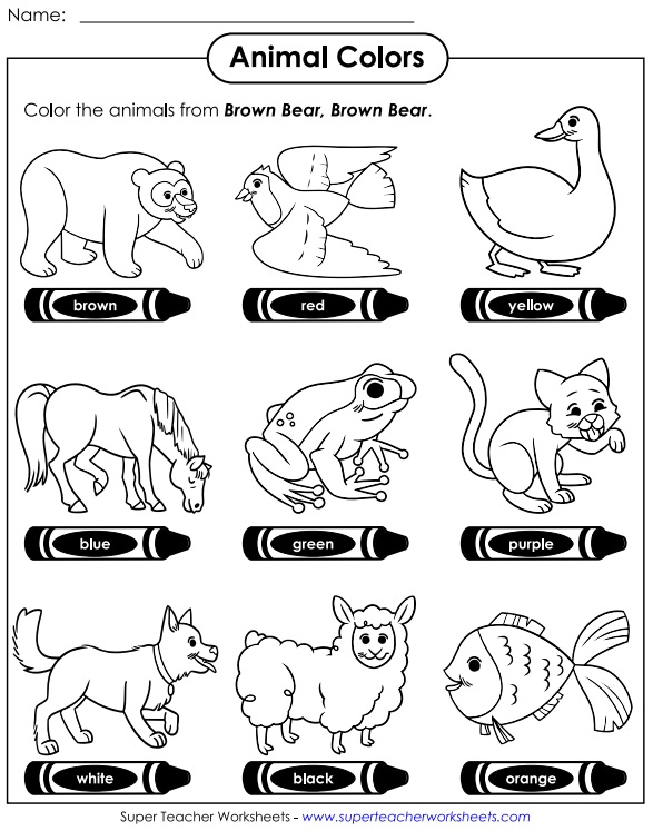 Brown Bear Worksheet