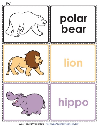 Book Polar Bear, Polar Bear, What Do You Hear Printable Matching Cards Activity Worksheet