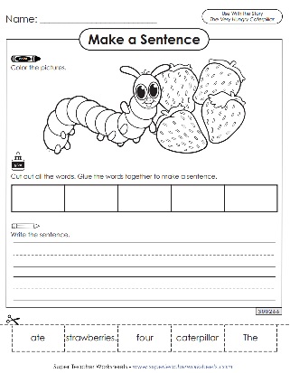 Very Hungry Caterpillar Worksheet