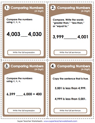 Place Value - Comparing Numbers