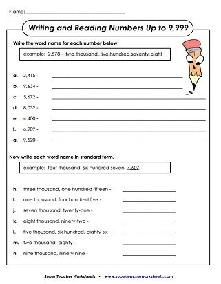 place value worksheets 4 digit numbers