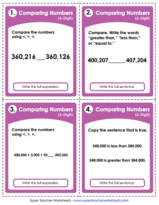 Place Value Task Cards