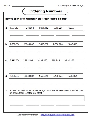 Place Value Worksheets