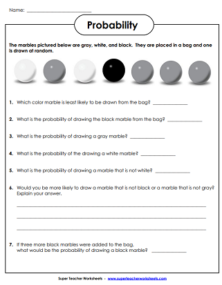 Probability Worksheets