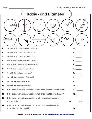 Radius and Diameter of Circles