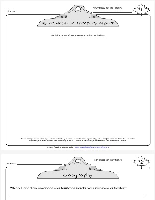 Research Project Province Territory Report Template Worksheet