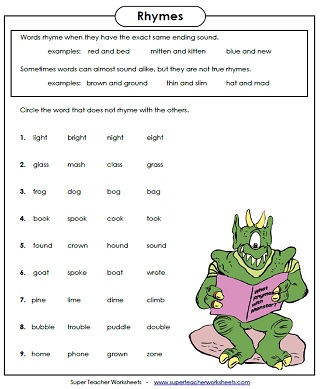 Rhyming Worksheets