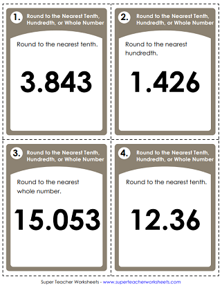 rounding decimals worksheets