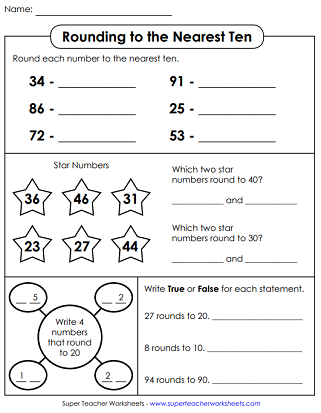 Rounding to Nearest Ten and Hundred (Math Game)