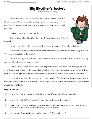 Drug Awareness Cigarettes Worksheet