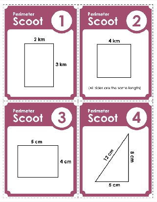 Scoot Perimeter Cards Game Worksheet