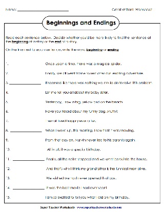 Reading and sequencing worksheets for kindergarten