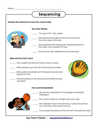 Sequencing Sentences Worksheet