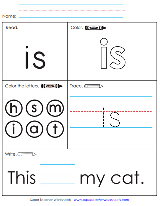 Trace, Color, Write - Sight Words