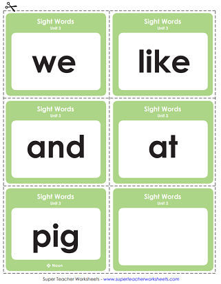 Sight Word Flashcards