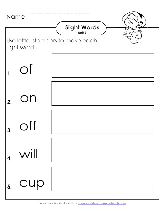 Sight Words Letter Stampers Sight Words Letter Stampers