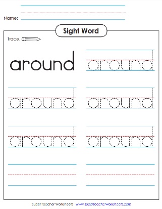 Trace and Write - Snap Word - Around