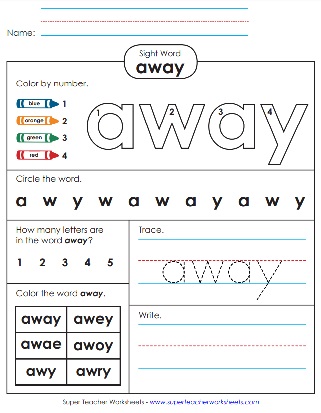 Sight Word: Away